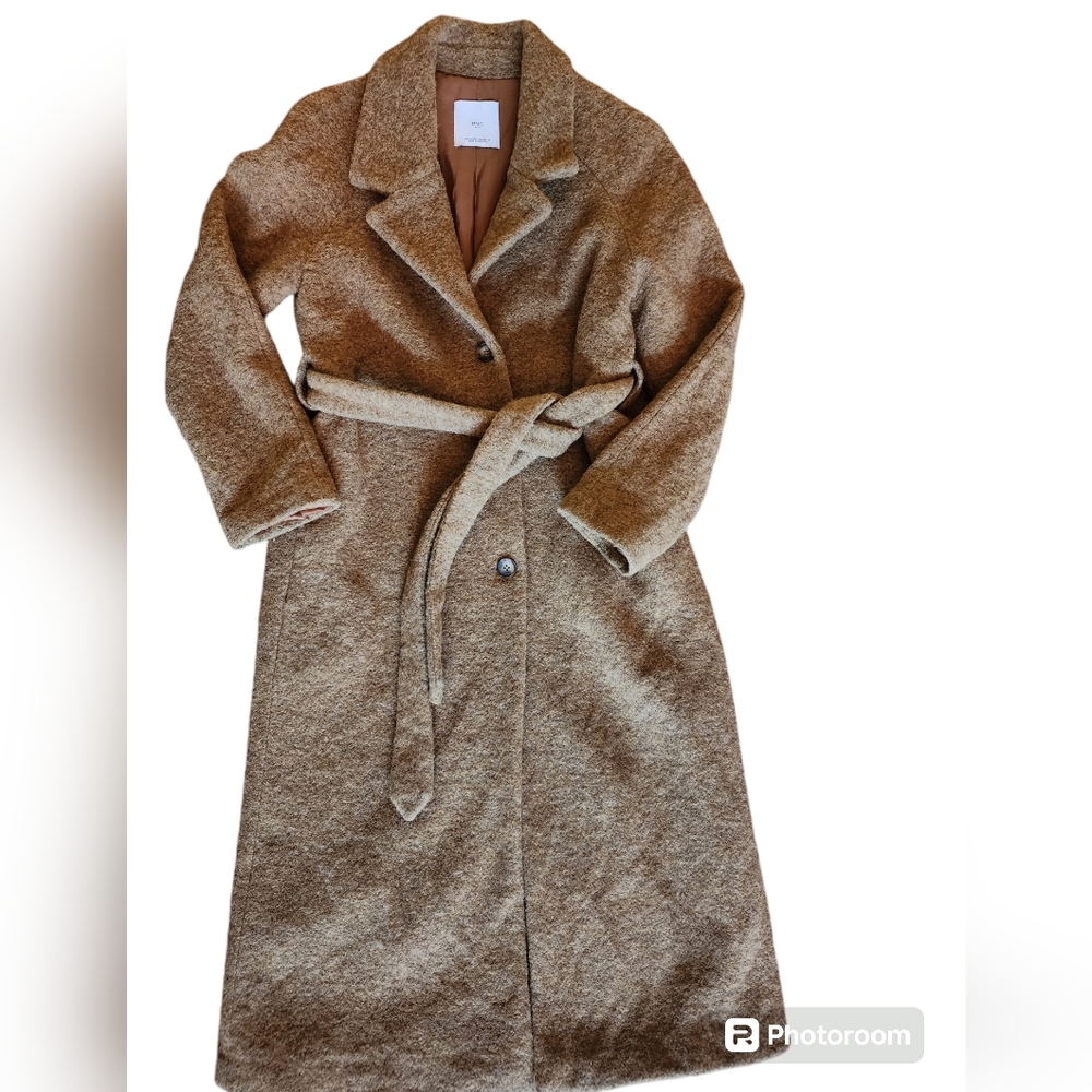 Wool Blend Overcoat w/ Belt